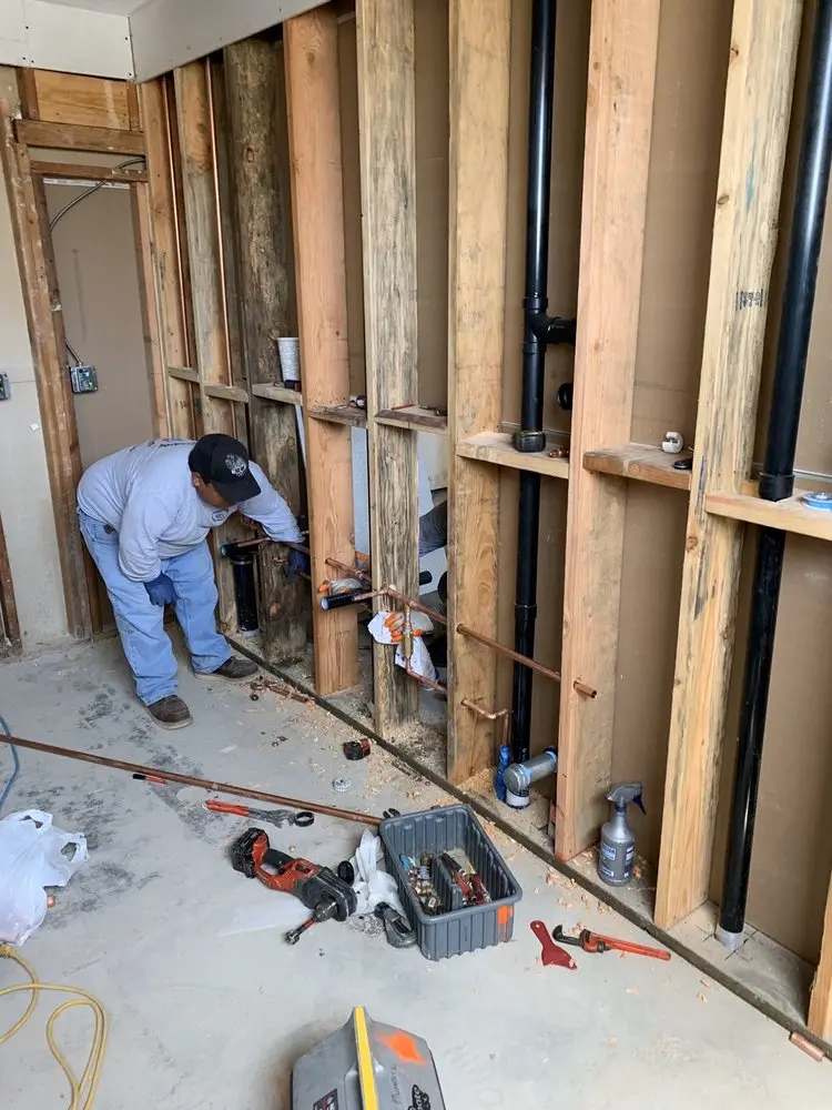 Commercial rough-in plumbing for Gas Line Repair in Lederach